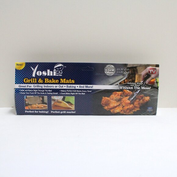 2 Pack Non Stick Yoshi Reusable Grill & Bake Mats - Picture 2 of 12
